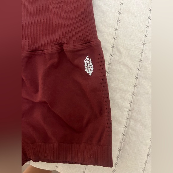 NWOT FREE PEOPLE MOVEMENT GOOD KARMA RUNNING SHORTS IN OXYBLOOD COLOR - Picture 7 of 7